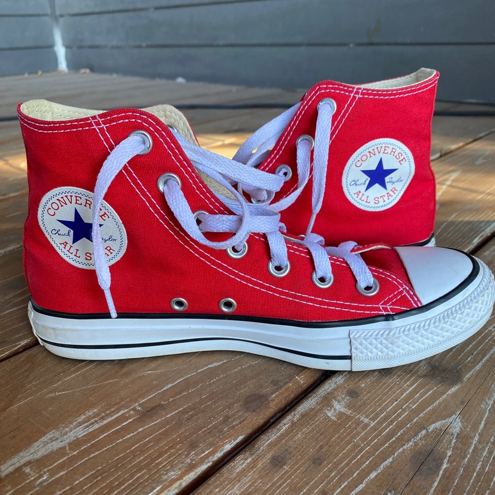 Converse High Top Sneakers red womens size 7 / mens size 5